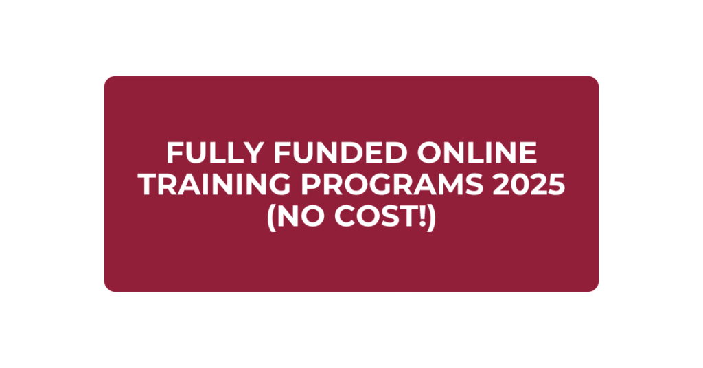 Fully Funded Online Courses for Graduate Students and Early Career Professionals 2026