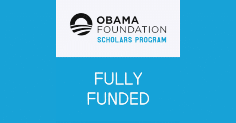 design a Google Discover–optimized banner image for this article — for example: “Obama Foundation Scholars Program 2026–2027 | Fully Funded Global Fellowship