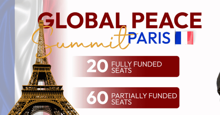 Global Peace Summit Paris 2026 – Fully Funded Leadership & Peacebuilding Opportunity