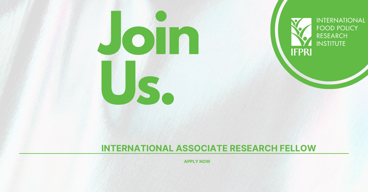 IFPRI Hiring Associate Research Fellow: AI & Digital Innovation in Food Systems (2025–26 Recruitment)