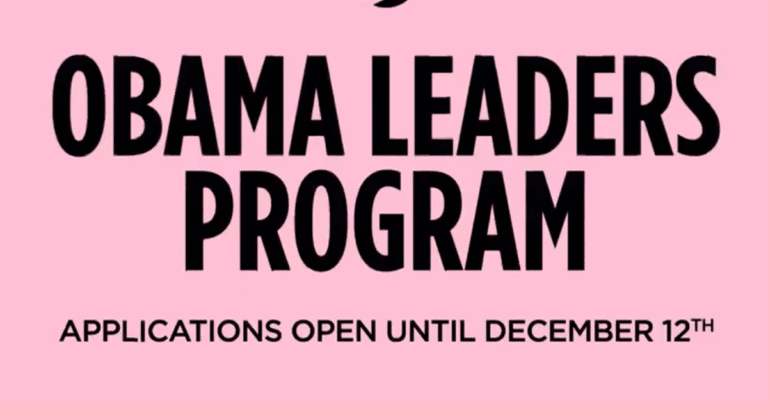 Apply Now: Obama Foundation Leaders Program 2026–2027 | Fully Funded Global Leadership Fellowship
