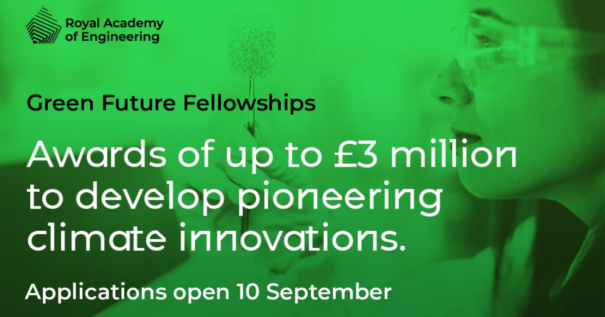 Green Future Fellowships 2026 | Up to £3 Million Funding for Climate Innovators | Deadline: 18 November 2025
