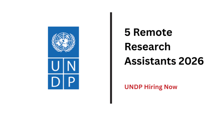UNDP Hiring Now: 5 Remote Research Assistants 2026