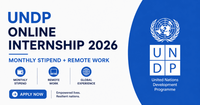 UNDP Online Internship 2026 — Monthly Stipend + Remote Work