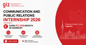 GIZ Communication and Public Relations Internship 2026 — Earn €2,349/Month in Germany
