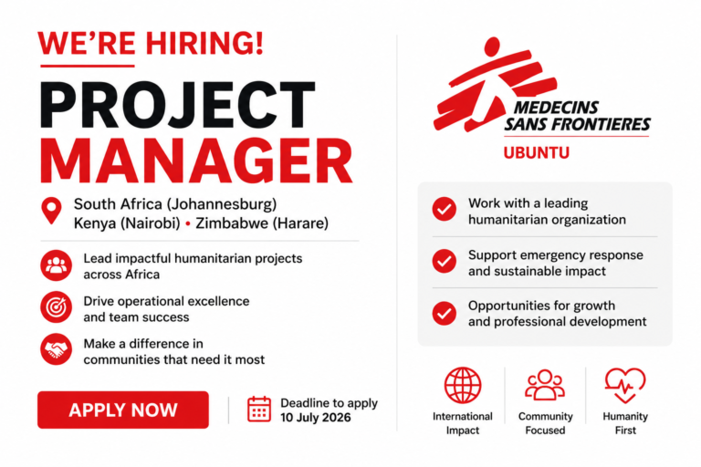 MSF Project Manager Job 2026