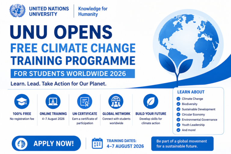 UNU Free Climate Change Training Programme 2026