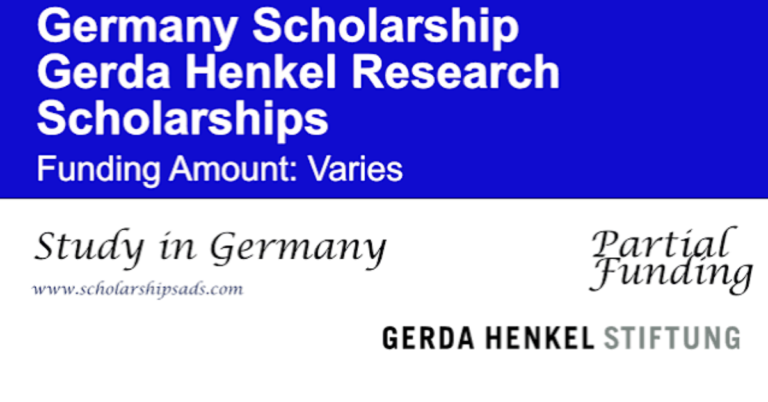 German Gerda Henkel Research Scholarship